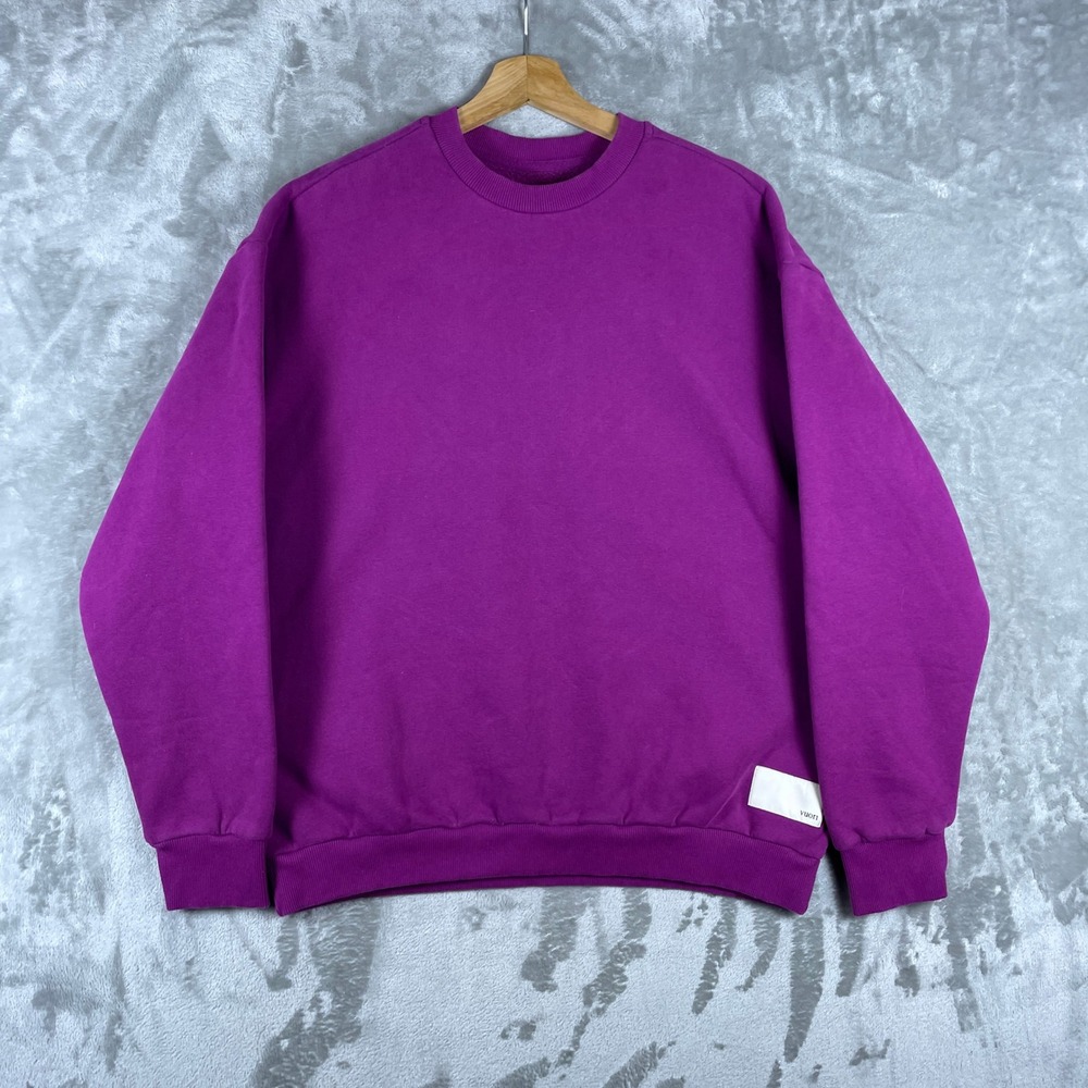 Vuori Restore Crewneck 2.0 Organic Sweatshirt Womens M Purple Fleece VW2063